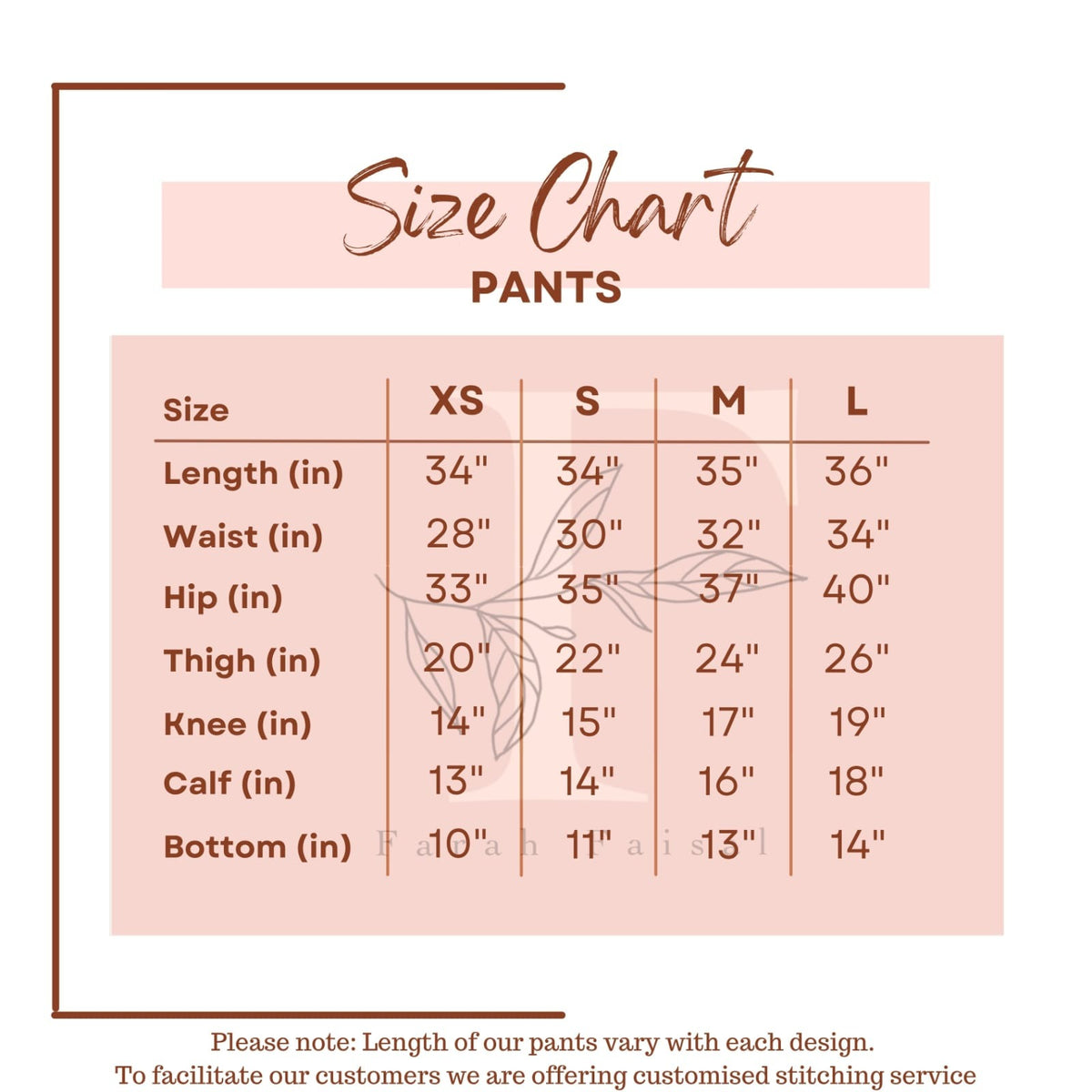 Size Chart 2